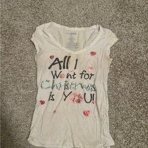 Miley Cyrus & Max Azria White Christmas Tee